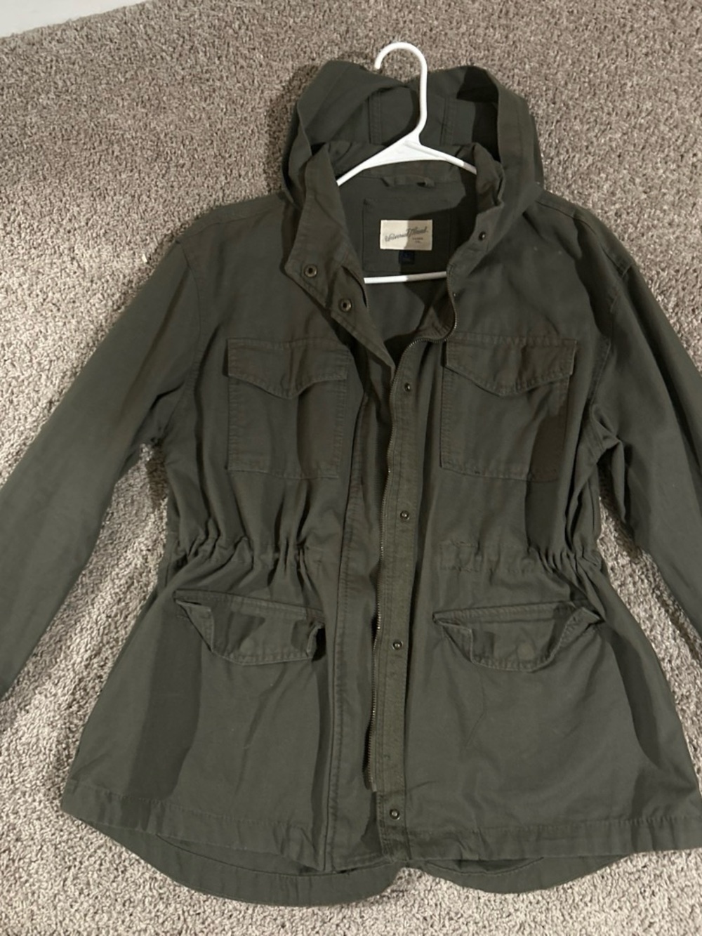 Universal Thread Olive Utility Anorak Jacket with Hood
